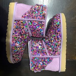 Pink & Purple Sequined Women’s Uggs